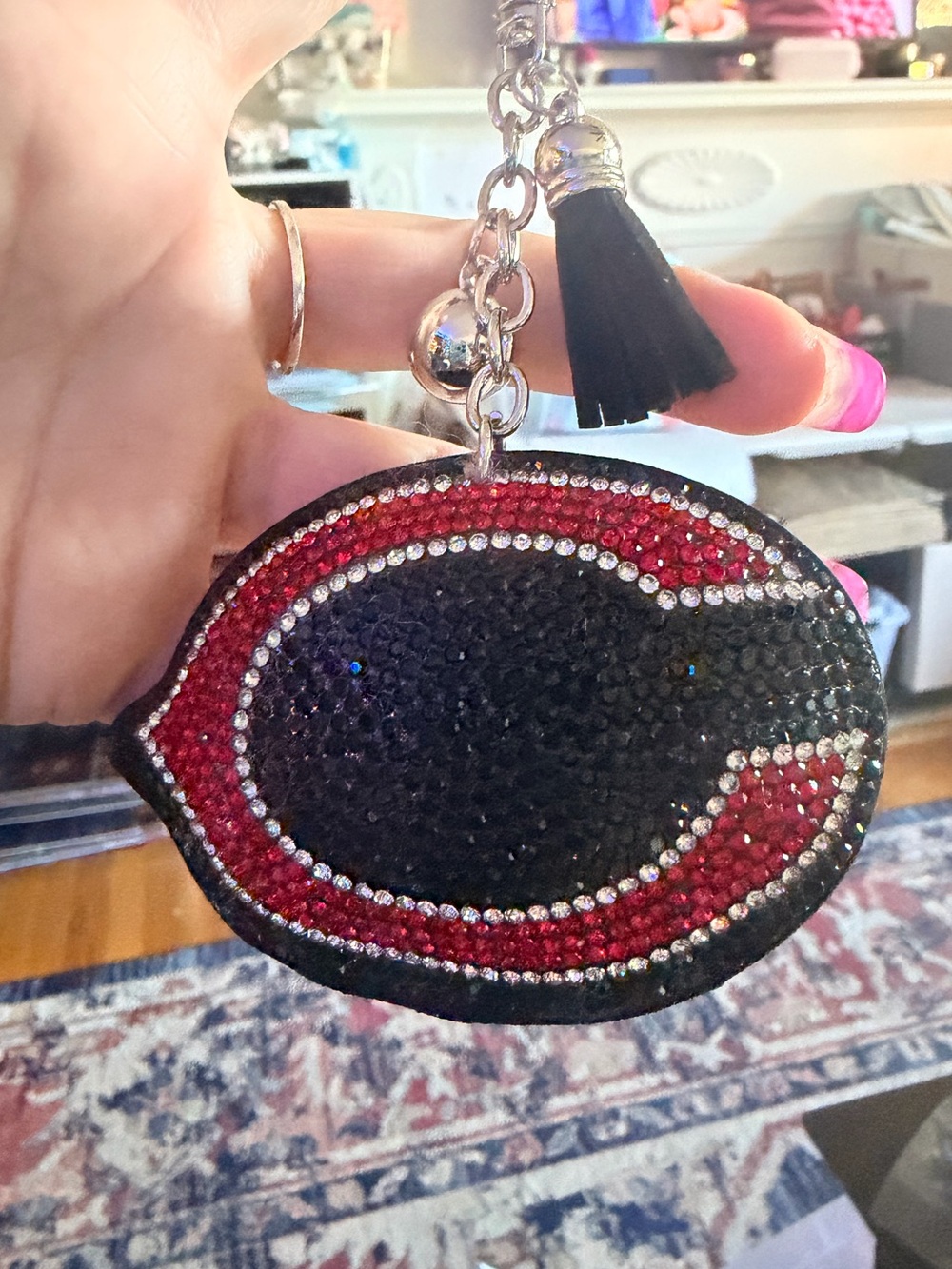 Chicago Bears Rhinestone Bag/Key Charm NEW - Picture 3 of 4